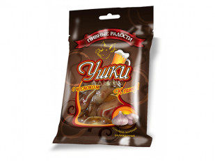 Морской коктейль (500гр): Уши свиные с чесноком 