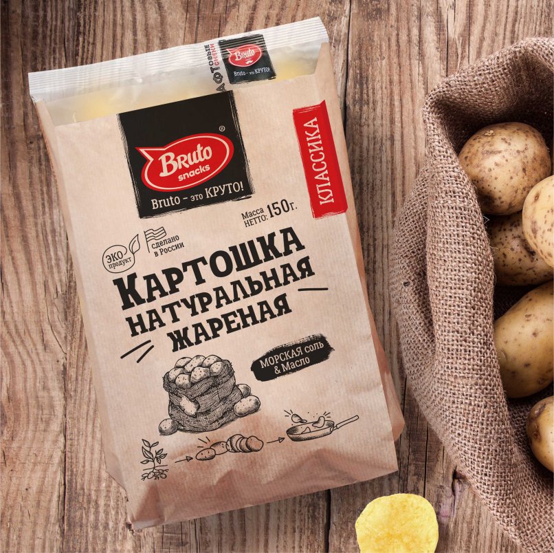 Картофель «Бруто» с солью 130 гр. в Протвино